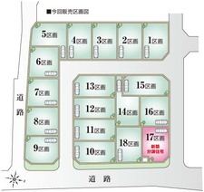 M141　トラストステージ新座市片山3丁目9期　全18区画の区画・間取り画像01